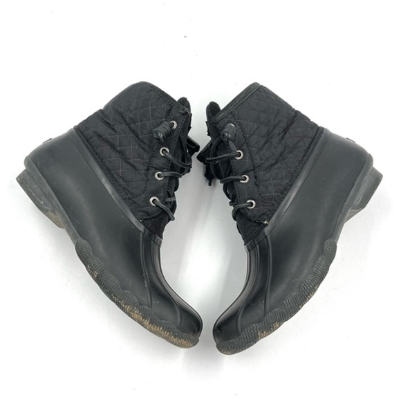 Sperry All Black Waterproof Duck Boots Size 8 - Picture 6 of 7
